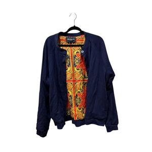 Royalty by Maluma  Men's Reversible Bomber Jacket Linen Blend Size‎ Large